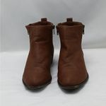 Madden Girl Holywood Ankle Boots Women's 7.5M Brown Quilted Zip Up Western Photo 2