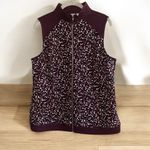 Chico's Weekends by 1 Medium Full Zip Vest Jacket Burgundy Sleeveless Photo 10