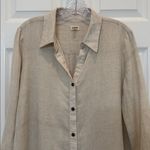 L'Agence  Bella 3/4-Sleeve Linen Shirtdress Size Medium Photo 3