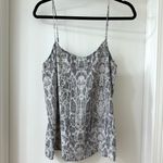Equipment  Layla Silk Black & Cream Snake Print Cami Top, Size Medium Photo 3