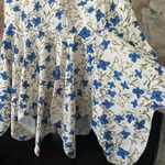 Commense Floral Print Knotted Irregular Hem Long Dress size L Blue Size L Photo 4