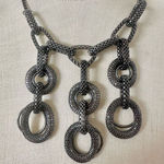 Talbots Black Mesh Link Necklace Photo 0