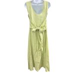 Merona  Women's Sleeveless Maxi Dress 100% Linen Tie Back Light Green S‎ Y2K Photo 1