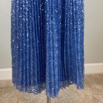 Aidan Mattox Sequined Colorful Sleeveless A-Line Midi Cocktail Dress Blue Size 4 Photo 5