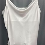 Reneec Cropped Blouse Top Women's Medium White Sleeveless Spaghetti Preppy B55 Photo 0
