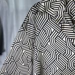 Sanctuary  Black White Geometric Button Down Blouse XS Long Sleeve Work Shirt Top Photo 5