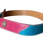 Ginnie Johansen Vintage Multicolor Belt silver stone Studded small 23 Pink Photo 1