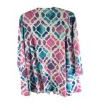 LuLaRoe  Caroline Cardigan Open Front Geometric Blue Pink S Photo 1