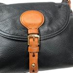 Lauren by Ralph Lauren "Asher" Hobo Black Tumbled Leather Shoulder Bag Photo 7