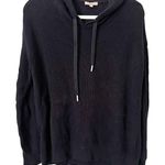 LILLA P Hooded Oversized Sweater Black Sz Medium Photo 0