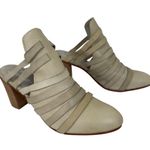 Free People Byron Strappy Mules Block Heel Leather Gray Size 41 USA 10 Cowgirl Photo 10
