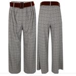 Cara Cara Soho Pants Hannon Plaid Turtledove NWT Size 12 | Tailored Chic Gray Photo 3