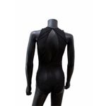 Jessica Simpson ‎ Black Lace Halter Bodysuit M – Floral Mesh Panel Back Keyhole Photo 1