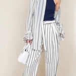 Ralph Lauren NEW Polo  white collared striped button up blouse size 0 women's nau Photo 0