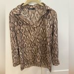 Nasty Gal  Snake Print Button Down Top Photo 3
