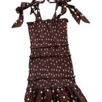 MABLE Jasper Polka Dot Mini Dress In Brown size small Photo 2