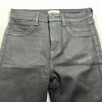 Pistola Aline Skinny Ankle Jeans Coated Black Raw Hem New Size 27 Photo 2