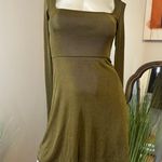 Urban Outfitters UO Stefani Square Neck Long Sleeve Mini Dress Green SP Photo 1