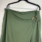 Torrid Wrap Skirt Skort Sz 2X Olive Green O Ring Short Flowy Photo 3