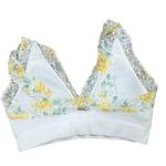 PINK - Victoria's Secret Victoria's Secret PINK Floral Lace Trim Bralette White/Yellow/Green Floral Small Photo 6