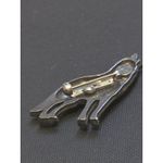 Vintage Metal Storm Pewter Howling Wolf Brooch Pin Stamped Signed Woodland Dog Silver Photo 5
