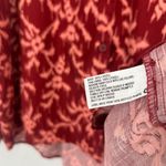 Knox Rose  Boho Button Up Shirt Burgundy Abstract Floral High Low Hem Size XXL Photo 9