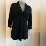 BCBGMAXAZRIA Black Draped Cowl Neck Tunic Top Size S Photo 2