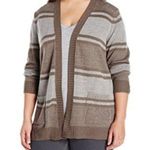 Jason Maxwell NWT Striped Boyfriend Open Cardigan Pockets Brown Stripe Size 1X Photo 10