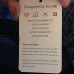 Soojun Casual Loose Fit Baggy Denim Bib Overall Sz M Cotton Stretch Blue Spring Size M Photo 6