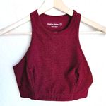 Outdoor Voices Athena Crop Top High Neck Cabernet Burgundy Size Small Photo 4