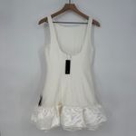Lulus Superb Aura White Ruffled Drop Waist Mini Dress Size M Size M Photo 6
