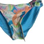BECCA by Rebecca virtue Becca Emmalyn Blue Multicolor Print Split Side Hipster Bikini Bottoms Size L Photo 7