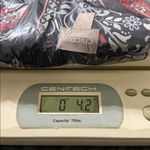 Chico's Chico’s size 1 medium floral v-neck sheer black hi low blouse rhinestone elastic Photo 5