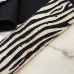 Women’s belt black white tiger striped vinyl elastic stretch OSFM Black Photo 4