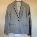 J.Crew 100% Cotton Sweatshirt Blazer Jacket One Button Women's Size 4 Gray NWOT Photo 0