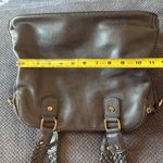 Antik Kraft Roxanne Braided Handle Taupe Vegan Leather Satchel Purse Handbag Photo 2