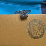 Elegant Solid Silver Cushion Cut 1.0ct Moissanite Ring Photo 4