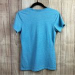 Nike  Women's Light Blue V-Neck Dri-FIT Tee Photo 3