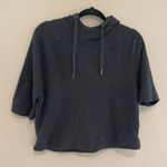Pact Dark Gray Cropped Pullover Organic Cotton Sweatshirt Hoodie Size Medium Photo 0