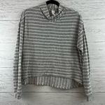 Anthropologie Amadi Gray Striped Mock Neck Knit Top Size M Photo 0