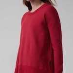 Athleta Coaster Luxe Sweatshirt in Salutation Stripe Matador Red Photo 0