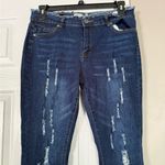 Celebrity Ace Ribbed Y2K Denim Jeans Bell Bottom Flare Blue Size 32 Photo 5