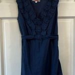 Yoana Baraschi  Navy Bow Detailing Waist Tie Sleeveless Blouse - Size 4 Photo 0