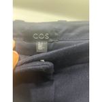 COS NWT  Wool Blend Navy Blue Straight Leg Trouser Sz 4 Photo 2