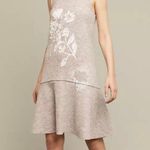 Anthropologie NWT $178  Gray Wool Afterlight Drop Waist Knee Length Dress M Photo 0