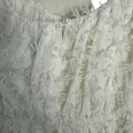 Lulus White Puff Sleeve Eyelash Babydoll Dress NWOT Photo 4