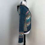 Free People Fair Isle Hooded Cardigan Sweater Nordic Boho Alpaca Silk Small Photo 8
