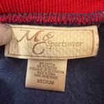 M&C Sportswear Women Medium Navy Blue Red Crewneck Sweatshirt Cardinal Photo 3