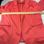 Skies Are Blue  Blazer Jacket Womens M Heather Coral Pink Notch Lapel Open Front Photo 11