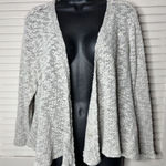 Style & Co . Beige Crochet‎ Open Cardigan Long Sleeve Size Medium Ruffle Photo 0